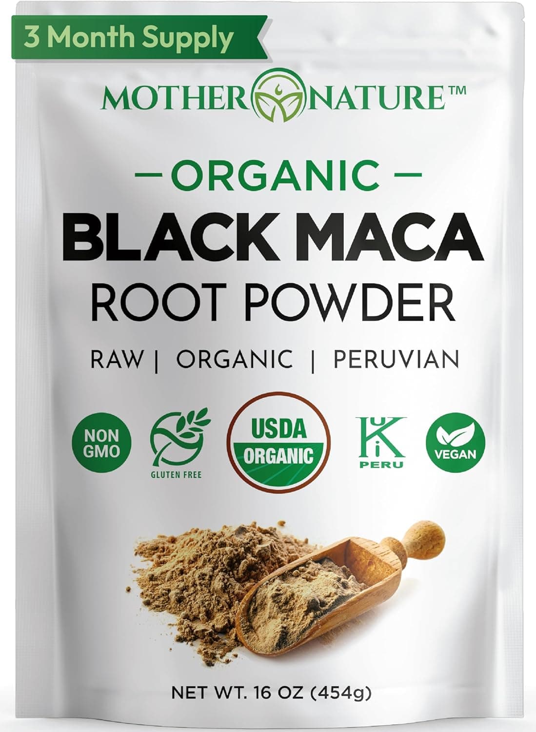 Black Maca Root Powder - Organic Peruvian Maca Strength, Endurance & Performance