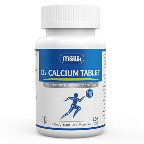 Calcium Supplement Vitamin D3 1200mg Magnesium Mini 186Tablets Sugar Free
