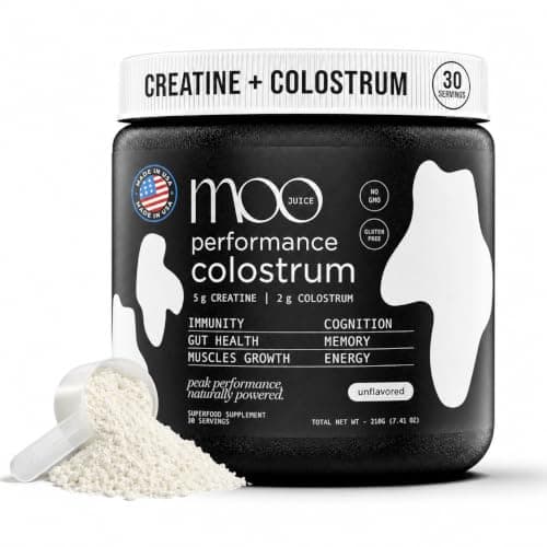 Colostrum Powder with Creatine Monohydrate | 2000mg Grass-Fed Bovine Colostrum + 5000mg Creatine