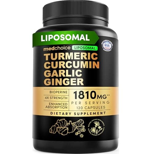 MEDCHOICE Liposomal Organic Turmeric Curcumin with Black Pepper, 120ct