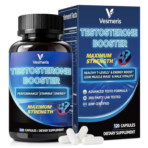 Testosterone Booster for Men,16-in-1 Male Enhancing Supplement,120 Capsules