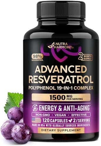 Resveratrol + Berberine, Quercetin, ACV, Acai & Noni Supplement