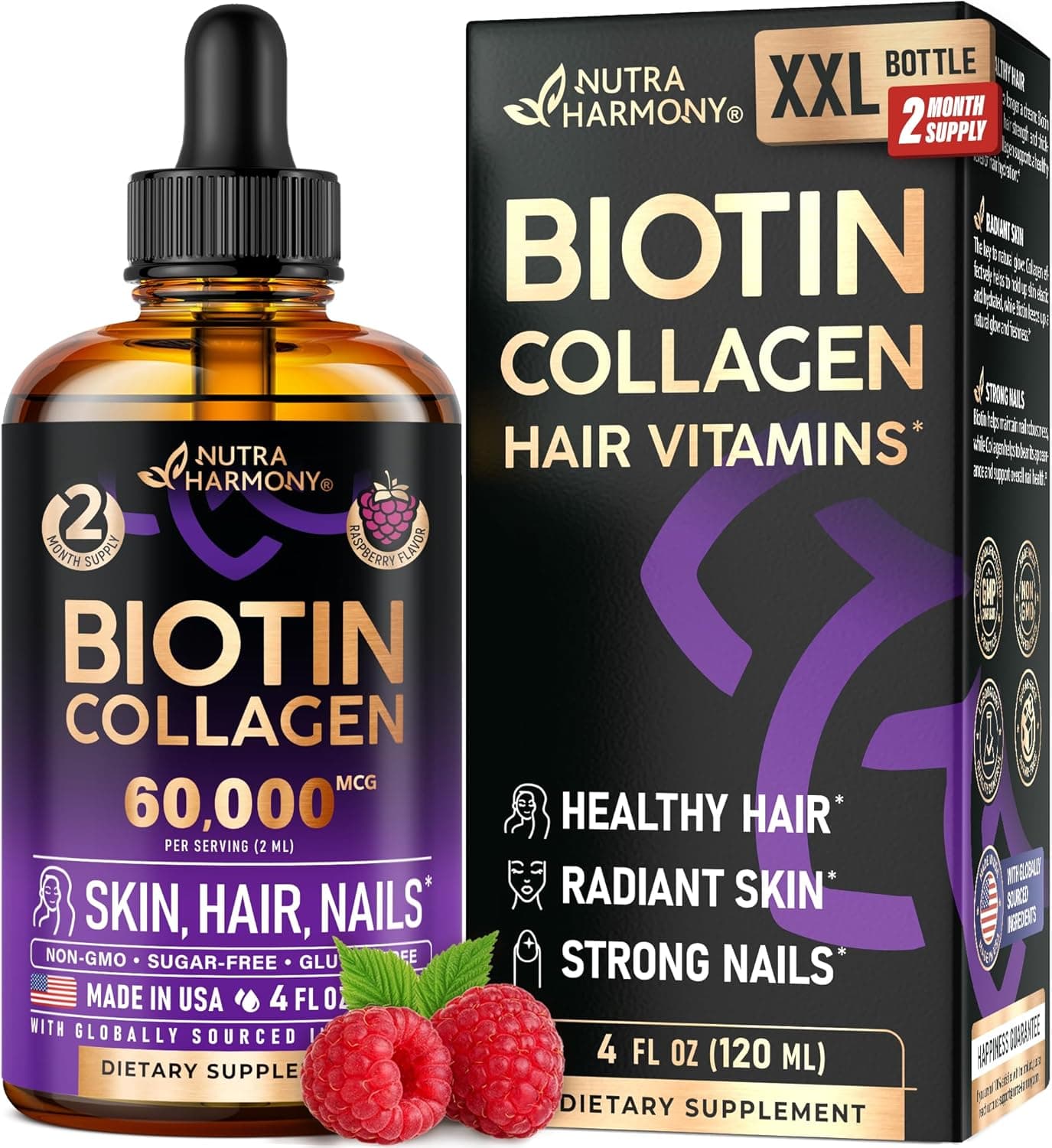 Liquid Biotin & Collagen 60,000 mcg