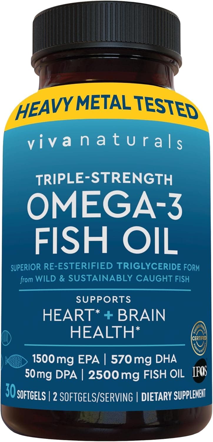 Omega-3 Fish Oil, Triple Strength, 2500 mg