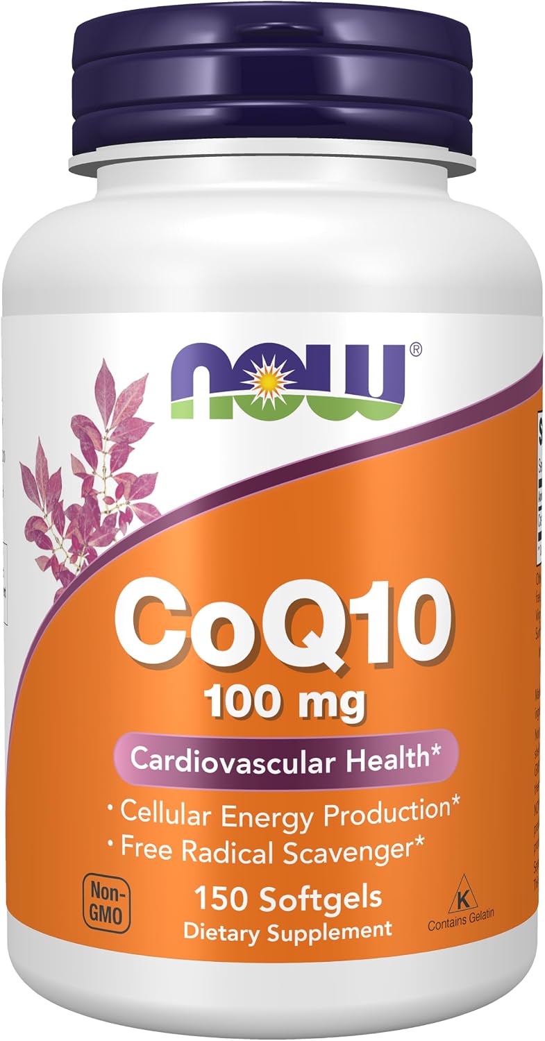 NOW Supplements, CoQ10 100 mg, Pharmaceutical Grade, 150 Softgels